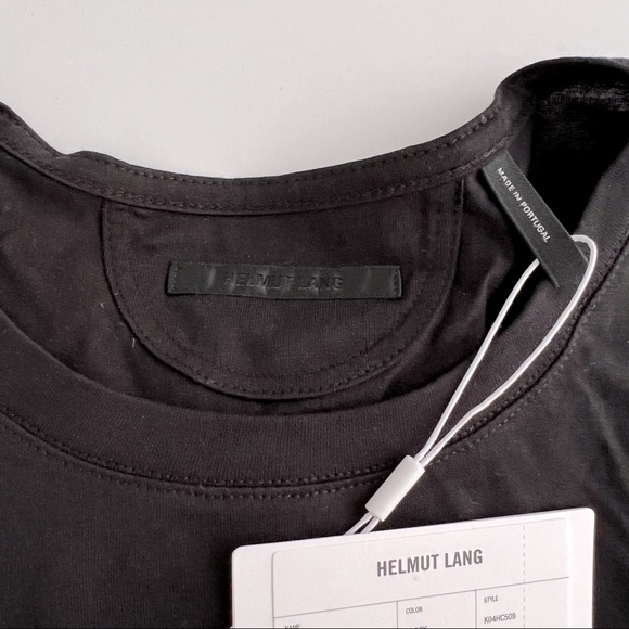 NWT - Helmut Lang Finest Standard Long Sleeve Tee in Black - Size XL - Picture 2 of 4
